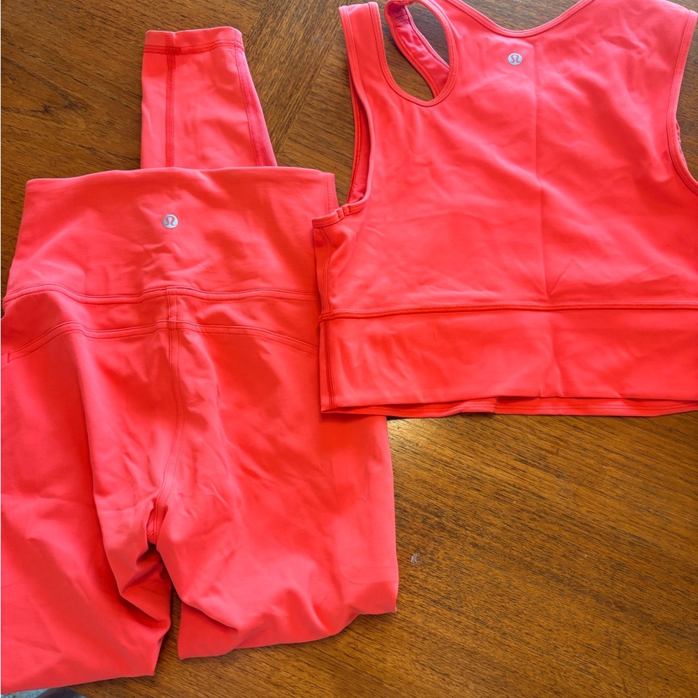 Lululemon Orange Activewear Set